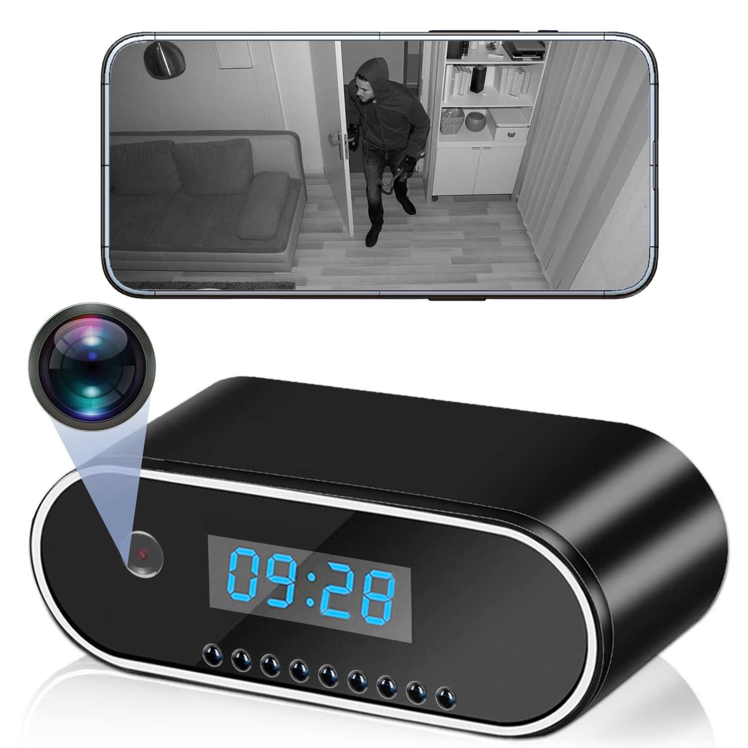 Yaoinaoou Home Security Camera Mini - 1080P HD Indoor WiFi Camera with Night Vision, Motion Detection for Baby, Pet & Home Monitor