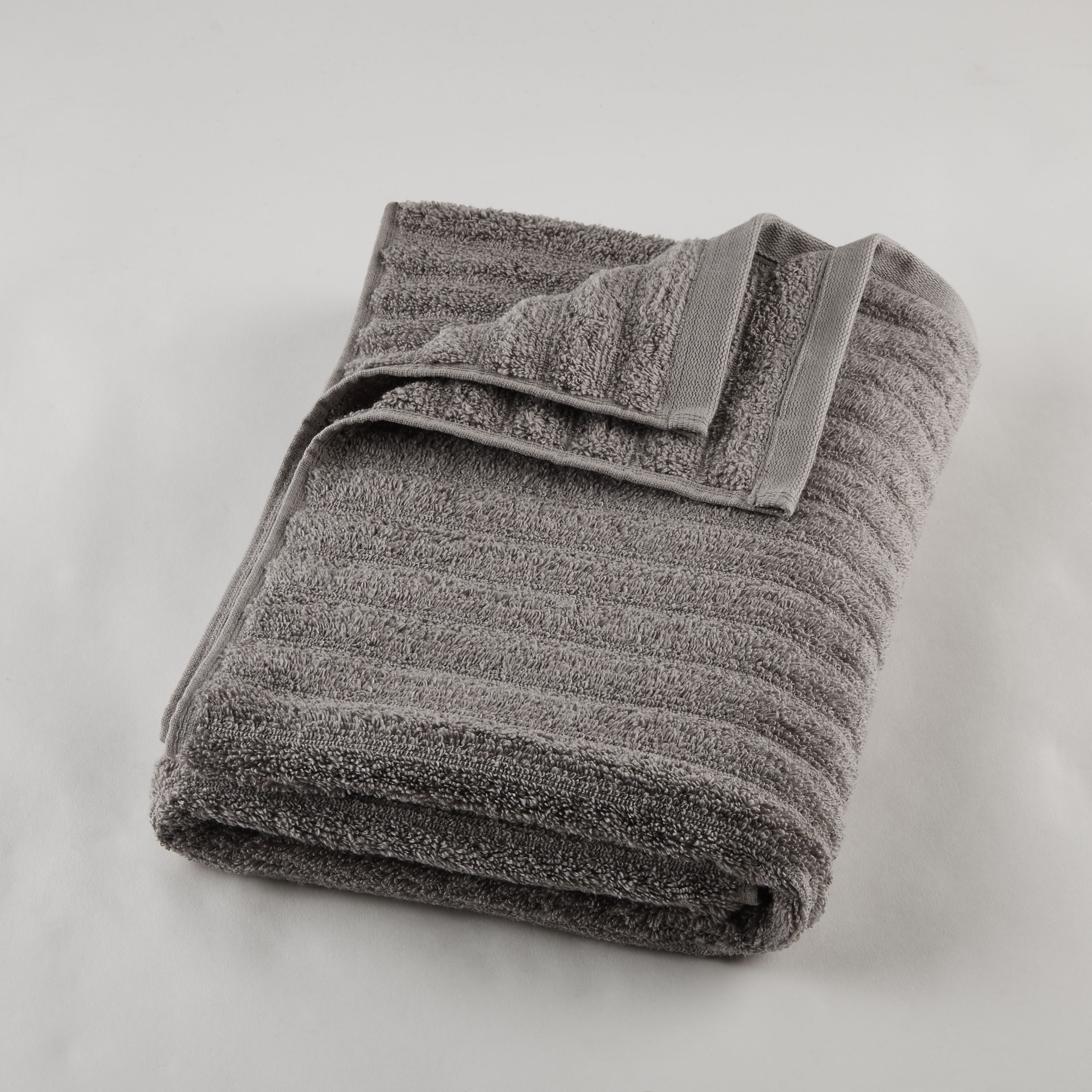 Mainstays Performance Textured 6-Piece Bath Towel Set - Grey Flannel - image 2 of 6