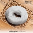 thumbnail image 5 of BASICO White Infinity Scarf for Women Winter Chunky Knitted Scarves Warm Circle Cable Loop, 5 of 6