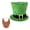 B, variant on Elegant Green Top Hat Leprechaun Styling Hat with Unique Golden Buckles Wide Brimmed Western Hat for Casual Wear