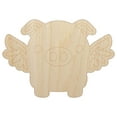 thumbnail image 1 of Cute Round Flying Winged Pig Wood Shape Unfinished Piece Cutout Craft DIY Projects - 6.25 Inch Size - 1/4 Inch Thick, 1 of 7