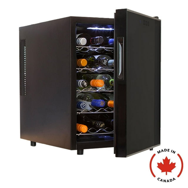 Koolatron 20 Bottle Thermoelectric Wine Cooler, Freestanding Wine Fridge with Digital Controls