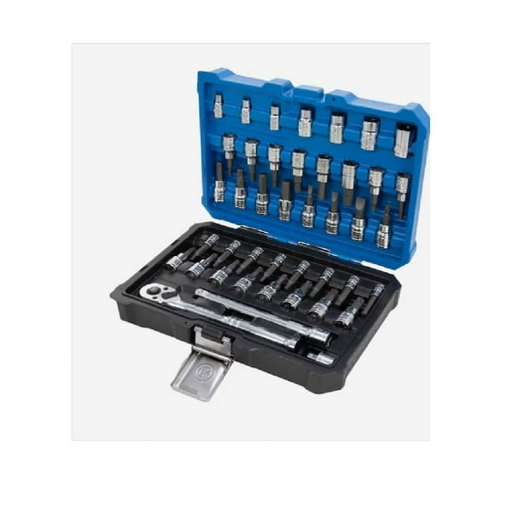 Kobalt ko42, 3/8" Cromatic Finish Mixed Driver Socket Wrench & Set, 42 Pieces