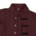 thumbnail image 6 of Zylarhe Male Overcoat Jacquard Weave Stand Collar Long Sleeve Mens Big And Tall Winter Coat, 6 of 8