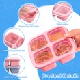 thumbnail image 4 of 4 Pack Kids Snack Containers Including Lid 4 Compartment Bento Snack Box Stackable Snack Container 4 Colors Bento Food Box Set A, 4 of 5