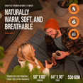 thumbnail image 7 of Arcturus Military Wool Blanket - 4.5 lbs, Warm, Thick, Washable, Large 64" x 88" - Great for Camping, Outdoors, Sporting Events, and Survival Kits (Military Gray), 7 of 7