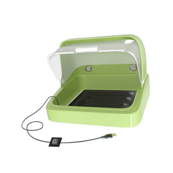 Stainless Steel Avian Brooder Incubator - Clear View Window, Precise Heat Control for Parrot Chick Hatching & Breeding