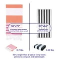 thumbnail image 3 of PadishahHome Turkish Beach Towel Oversized 38x71 | 100% Turkish Cotton Sand Free,Quick Dry, Extra Large Cabana Stripe Lightweight Travel Towel for Adults Beach Essentials - Orange / Fuchsia, 3 of 9