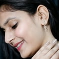 thumbnail image 5 of Rosec Jewels Lab Created Diamond Dangle Earrings - EF-VS Quality - Ready to Gift for Valentines Day, 10K Yellow Gold, 5 of 8