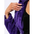 thumbnail image 5 of INSPIRE CHIC Women's Faux Fur Bolero Shrug Crop Jacket Evening Bow Tie Front Fluffy Coat L Purple, 5 of 6