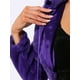 thumbnail image 5 of CHAQUETA CROP DE FALSO PELO PARA MUJERES INSPIRADA EN CHIC, CON LAZO EN LA PARTE DELANTERA, ABRIGO FLUFFY EN COLOR PÚRPURA, 5 of 6