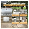 BBQ Access Door 33W x 23H Inch, Stainless Steel Double BBQ Doors