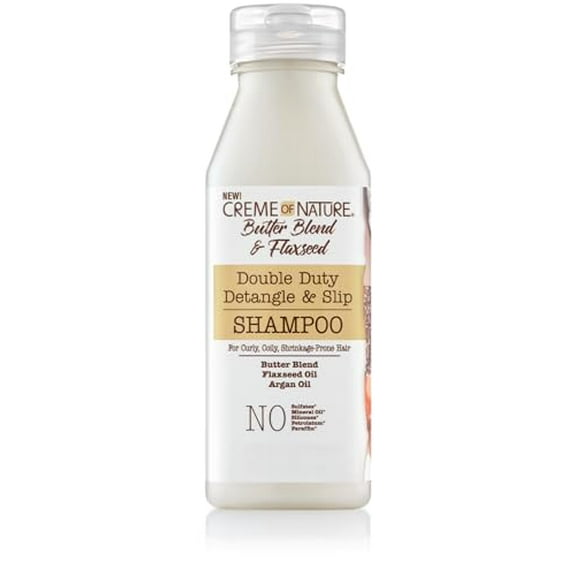 Creme of Nature, Detangling Shampoo, Butter Blend, Argan Oil, Flaxseed Oil, Moisturizing Formula, 12oz