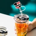 thumbnail image 1 of Valentine's Day Straw Cap Straw Cap Silicone Cap Plug Cute Cartoon Straw Decoration Extra Long 15, 1 of 7
