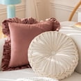 thumbnail image 3 of inspumpkinpillowroundcushionsittingpillowwaistpillowlivingroomsofahomestaypleatedwheelfutoncushion, 3 of 5