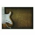 thumbnail image 1 of Rock Music Cutting Board, Abstract Dotted Background Electric Guitar Musical Instrument Design Rock, Decorative Tempered Glass Cutting and Serving Board, Small Size, White Caramel, by Ambesonne, 1 of 1