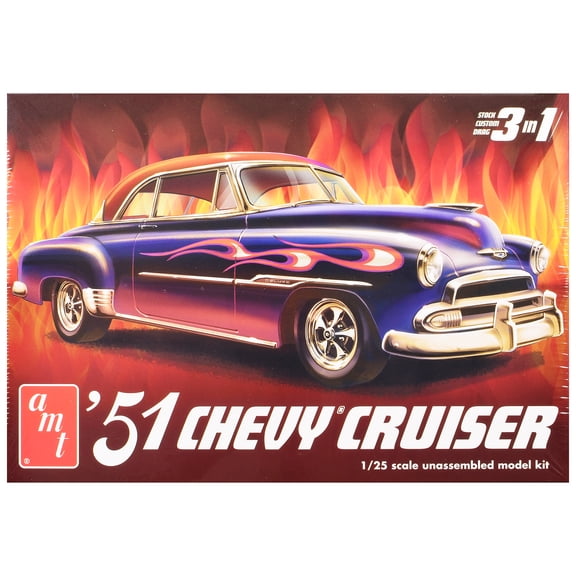 Skill 2 Model Kit 1951 Chevrolet Cruiser 3-in-1 Kit 1/25 Scale Model by AMT