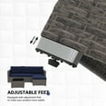 thumbnail image 6 of OC Orange-Casual 5-Piece Outdoor Sectional Sofa Set with Glass Coffee Table Grey Rattan & Navy Blue Cushion, 6 of 6