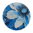 thumbnail image 4 of nygtbtfer Round Fitted Tablecloth with Elastic Edge, Oil Proof Vintage Blue Flowers Table Cover, Spring Floral Table Cloth Fits  Round Tables for Dinner Outdoor Picnic 38-42, 4 of 8