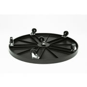 DeVault 24 in x 24 in x 4 in Black High-Density Polyethylene (HDPE) Plant Stand with Wheels, Heavy Duty , 500 lb Capacity