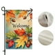 thumbnail image 4 of Bandera de jardín de otoño de 30 x 45 cm con diseño de calabaza, hoja de arce y anciano. Decoración de Acción de Gracias. Bandera pequeña para patio. Banderas de lino., 4 of 7