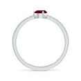 thumbnail image 2 of ANGARA Natural Tilted Pear Ruby Parallel Split Shank Ring in 14K White Gold for Women (Size-6x4mm) | July Birthstone, Birthday, Anniversary, Jewelry Gift for Women | Natural Ruby Ring, 2 of 9