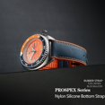 thumbnail image 2 of Correa de reloj de silicona y nailon para la serie Seiko PROSPEX, correa de lona de caucho resistente al agua para deportes al aire libre, 20 mm, 21 mm y 22 mm, 2 of 5