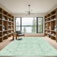 thumbnail image 2 of ODIKA 4'x6' Machine Washable Non-Slip Area Rug, Geometric Seafoam Green High Traffic Rug, Green, 1089400, 2 of 7