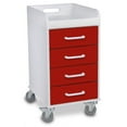 thumbnail image 6 of TrippNT 51087 Almond Polyethylene Compact 4 Drawer Locking Cart - 14 x 27 x 19 in., 6 of 7