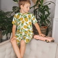 thumbnail image 4 of Balery Pineapple Conjunto de Pijama Infantil de Manga Corta con Estampado – Ropa de Dormir de Algodón Suave-Medium, 4 of 6