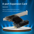 thumbnail image 3 of Kuymtek 4 puertos SATA III PCI E Express 3.0 X1 Controlador Adaptador de tarjeta de expansión 6Gbps, 3 of 8