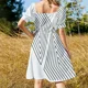 thumbnail image 5 of Vestido de manga corta con líneas geométricas, vestidos de mujer, vestidos de noche, ropa de mujer, 5 of 7