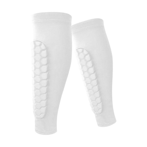 Soccer Shin Guards, Shin Defender for Adults, Lightweight Calf Compression Sleeves with Honeycomb Pads, Football Baseball Taekwondo Protective Gear, Anti-Slip Design