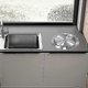 thumbnail image 2 of Built-in Type Built-in Stainless Steel Trash Can Flap Lid Swing Balance Flap Lid Trash, 2 of 5