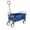 Blue, variant on Arlopu Collapsible Utility Wagon Cart, Folding Grocery Cart, Heavy Duty Steel Wagon for Outdoor Camping, Picnic, Beach Trip, Weight Capacity 150 lbs