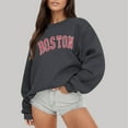 thumbnail image 2 of FINALGANG New Sweatshirts For Women Letter Print Long Sleeve O-Neck Oversized Outdoor Top Casual Pullover Skin Friendly Relaxed Fit Activewear, 2 of 5