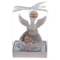 Mega Favors Keepsake Dove & Baby Holding Cross Figurines, Assorted Colors Religious-Themed, 12 PCS