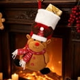 thumbnail image 5 of 3D Plush Christmas Stockings, Stockings for Family, Embroided, Xmas Character for Family Holiday Christmas Party Decorations, 5 of 6