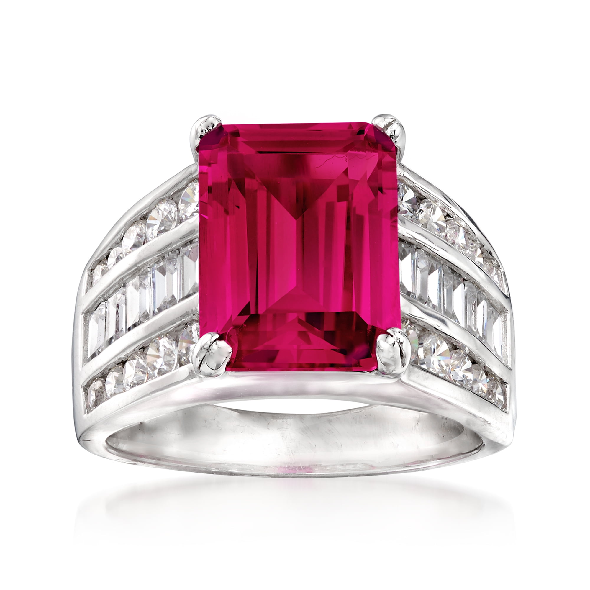 Ross-Simons - Ross-Simons 5.10 Carat Simulated Ruby and 1.25 ct. t.w ...