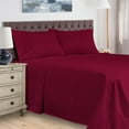 thumbnail image 5 of 400 Thread Count Egyptian Cotton Split King Sheet Set Solid  Burgundy, 5 of 5