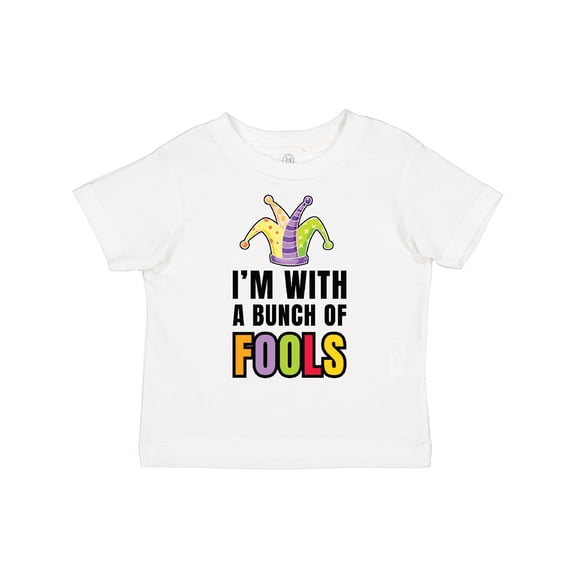 Inktastic Im with a Bunch of Fools with Jester Hat April Fools Day Boys or Girls Toddler T-Shirt