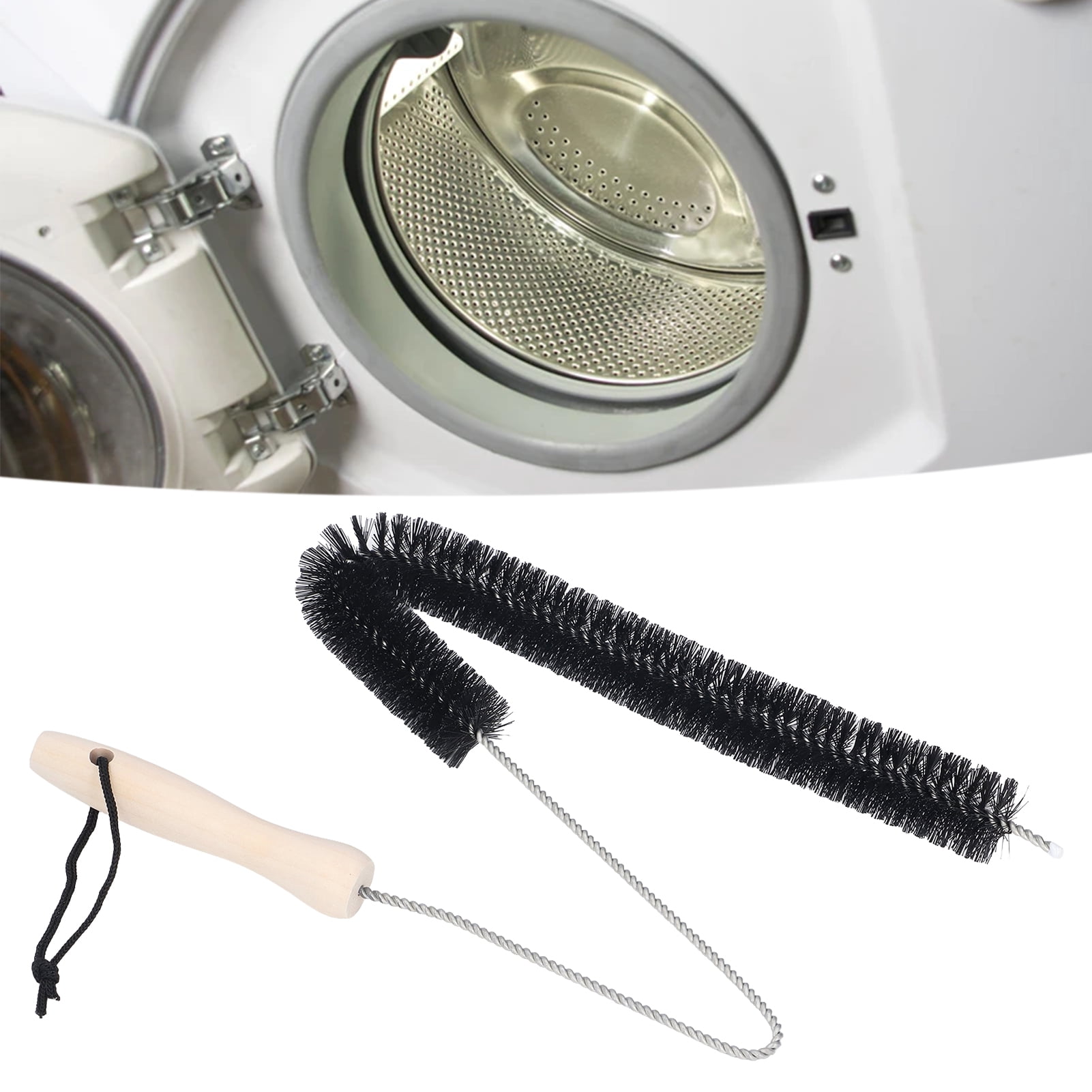 Bendable Pipe Cleaning Brush, Dryer Vent Cleaner Brush Prevent Fire Black  For Appliances