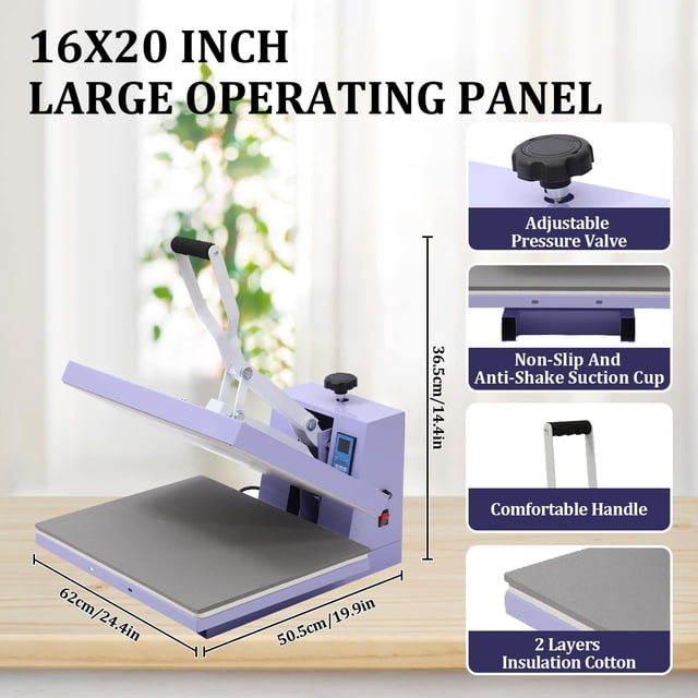 Eastvita 16 by 20-Inch Stationary Manual Single - Display Single - Plate Heat Press Machine/110V