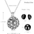 thumbnail image 2 of Flower Of Life Urn Necklace For Ashes Inside Mini Jar Stainless Steel Cremation Locket Urn Jewelry Memorial Necklace Pendant Women Men, 2 of 7