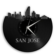 San Jose Skyline Vinyl Wall Clock