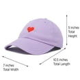 thumbnail image 3 of DALIX Pixel Heart Hat Womens Dad Hats Cotton Caps Embroidered Valentines Lavender, 3 of 7
