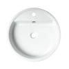 ALFI brand ABC702 White 19" Round Semi Recessed Ceramic Sink with Faucet Hole