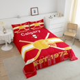 thumbnail image 4 of Ice Hockey Comforter,Ice Hockey Bedding Set ,Hockey Comforter Sets for Ice Hockey Fan,Ice Hockey City Duvet Insert with 1 Pillowcase Bedroom Decor(Calgary), 4 of 7