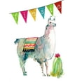 thumbnail image 2 of Robinson, Carol 12x14 White Modern Wood Framed Museum Art Print Titled - Fiesta Llama I, 2 of 4