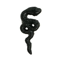 Zeckos Set of 6 Black Snake Drawer Pulls - 2.25" x 1" - Cabinet Decor